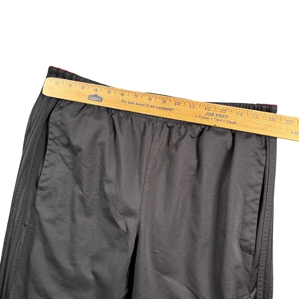 Adidas Y2K Track Pants Mens XL‎ Black 3 Stripe Zip Pocket Athleisure Streetwear